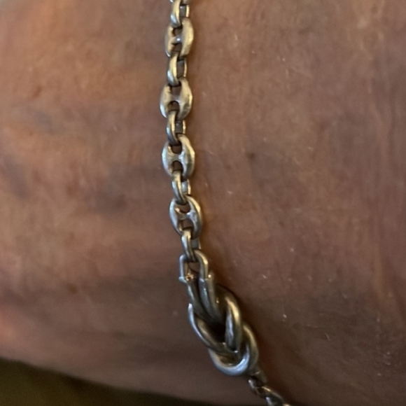 Mariner Anchor with Knots 925 Silver 7.5" Bracelet VG Marked Signed - Picture 8 of 8